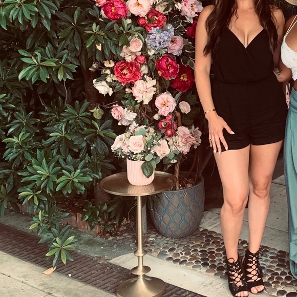 Lulus Indie Black Surplice Romper - Size S - Picture 2 of 2